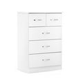 thumbnail image 3 of Herval Dresser, 5 Drawers, Chest of Drawers for Bedroom, 45 H x 18 D x 32 W, White, 3 of 5