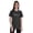 Heather Dark Gray(Silver Foil), variant on Womens Quote Top Faith Does Not Make Things Easy It Makes Them Possible Graphic Print Tee T-Shirt