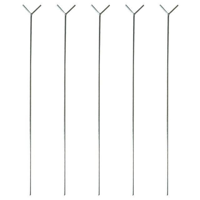 Miangastore 5 Pcs Canne à Lancer Portable Support en Forme de Y Simple Support de Canne à Pêche Accessoires de Matériel de Pêche (Argent)