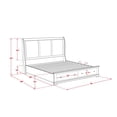 thumbnail image 3 of East West Furniture 5 Piece Bedroom Furniture Set with Modern Style Headboard Wood Bed Frame, Small Dresser, Makeup Mirror, and 2 Side Tables with Storage - Wire Brushed Walnut Finish, 3 of 8