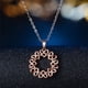 thumbnail image 1 of Collar para mujer, joyería para mujer, collar de flores de cobre, colgante de cristal para mujer, cadena de clavícula, regalo, collar de cobre, 1 of 2