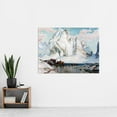 thumbnail image 2 of Boberg After Massacre Mountain Snow Boats Lake Painting Extra Large Art Print Wall Mural Poster Premium XL, 2 of 3
