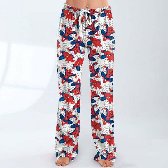 Web Warrior Costume Women Halloween Costume Pajamas for Women Pant Set for Halloween House Party Outfit White M