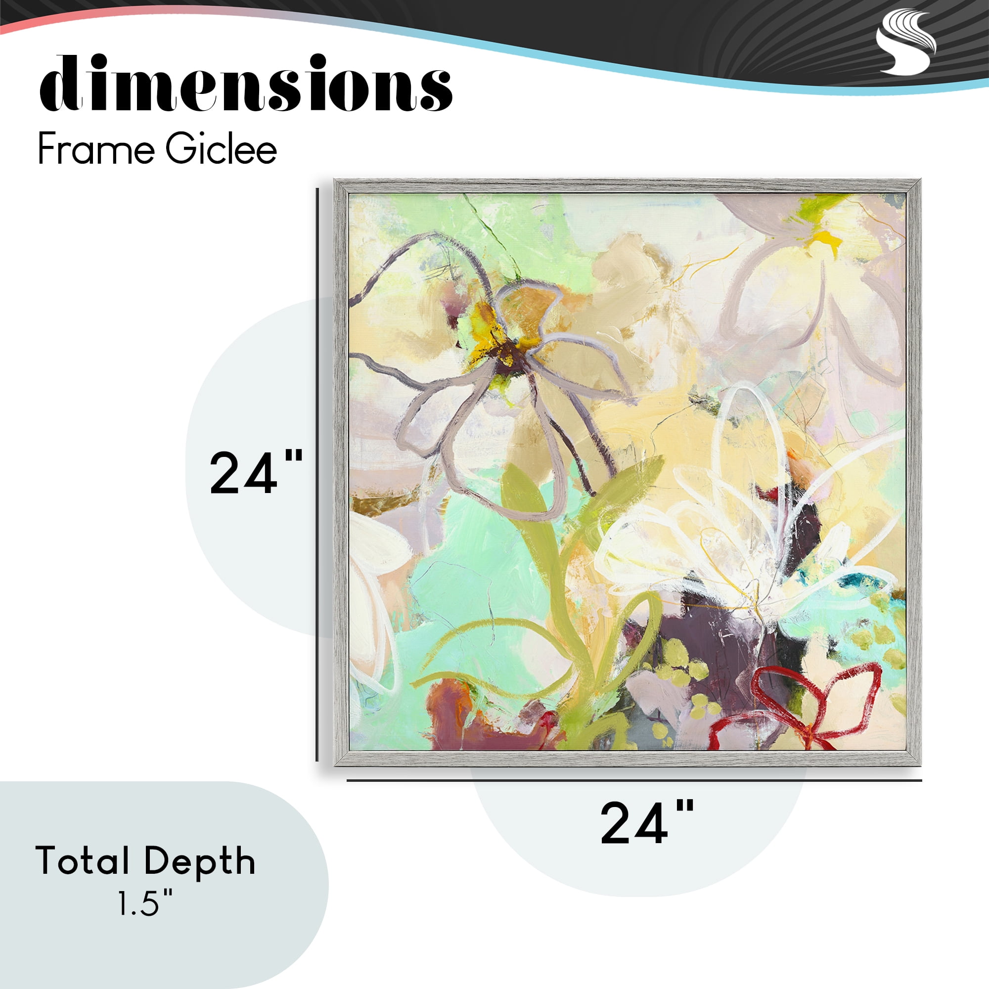 Last Days Of Spring Abstract Gray Framed Giclee Art, design by Design Fabrikken