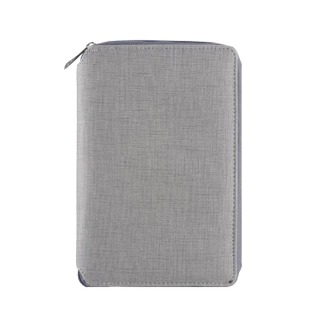 DOLITY Vintage design multifunction notebook diary leather journal travel diary booklet Grey