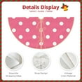thumbnail image 3 of Sikiie Dots On Rose Red Background Nativity Christmas Tree Skirt, Jesus Christian Winter Holiday Tree Mat Decoration(30-48IN)48", 3 of 6