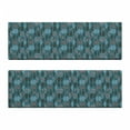 thumbnail image 2 of Ethnic Bench Cushion Set of 2, Striped Hand Drawn Pattern Based on a Traditional Ornament, Standard Size Foam Pad and Decorative Cover, Teal Bluegrey Dark Brown, by Ambesonne, 2 of 4