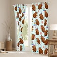 thumbnail image 3 of Manfei Kawaii Capybara Blackout Curtains Set of 2 (52x84 Each) for Preppy Child,Happy Birthday Window Curtains,Cartoon Animal Wildlife Curtains and Drapes,Lightweight Room Decor, 3 of 6