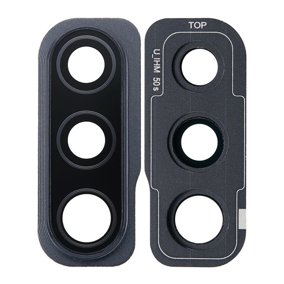 Replacement Back Camera Glass Lens And Cover Bezel Compatible For Samsung Galaxy A50S (A507 / 2019) (Prism Crush Black)