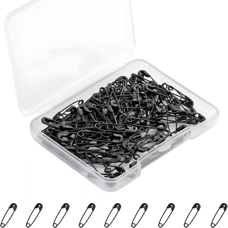 TUWAFE Black Safety Pins Small Safety Pins for Clothes 19mm/0.75 Inch Metal Mini Safety Pin Bulk for Art Crafting Sewing Jewelry Making (120Pcs/Box) TUWAFE Black Safety Pins Small Safety Pins for Clothes 19mm/0.75 Inch Metal Mini Safety Pin Bulk for Art Crafting Sewing Jewelry Making (120Pcs/Box)