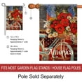 thumbnail image 2 of American July 4th Patriotic Bicycle House Flag Decorative Summer Glory Flowers Farmhouse Rustic Yard Outdoor Decor 28x40 Inch, 2 of 6
