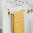 thumbnail image 2 of mDesign Steel Metal Over Cabinet Towel Rack Storage Organizer Bar - Soft Brass, 2 of 8