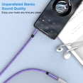 thumbnail image 7 of ABCPOW Headphone Extension Cable 6FT,3.5mm Aux Cord Male to Female Stereo Audio Extension Cable Nylon Braided Microphone Aux Adapter Headphone Extender Cable Cord 6FT for Headset iPhone Cellphone, 7 of 7