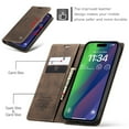 thumbnail image 4 of CaseMe Leather for iPhone 15 Case, Flip Wallet Leather Case with Card Holder Magnetic Closure Shockproof Kickstand Protective Phone Cases Cover for iPhone 15,Coffee,For iPhone 15, 4 of 12