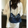 thumbnail image 3 of JUYGO Women's Retro Large Canvas Denim Shoulder Bag Denim Crossbody Handbags Casual Style Lightweight Tote Purse, 3 of 7