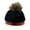 Brown Faux Croc Bill/Black, variant on Unisex Style Faux Fur Pom Pom Snapback Flat Bill Cap Hat - Silver Glitter on Red