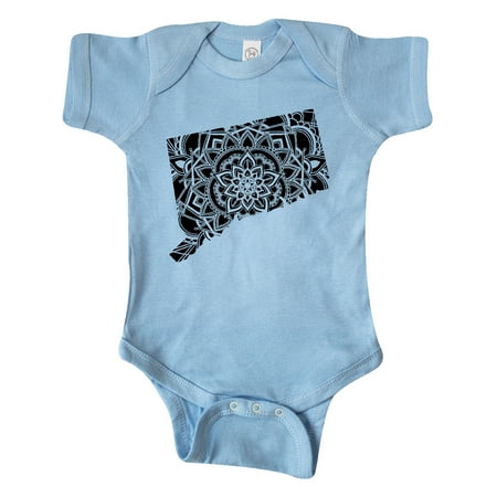 

Inktastic Connecticut Silhouette Mandala Gift Baby Boy or Baby Girl Bodysuit
