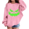 thumbnail image 4 of Mercatoo Boys Girls Pullover Halloween Crewneck Long Sleeve Pumpkin Graphic Printed Sweatshirt Loose Warm Tops, 4 of 6