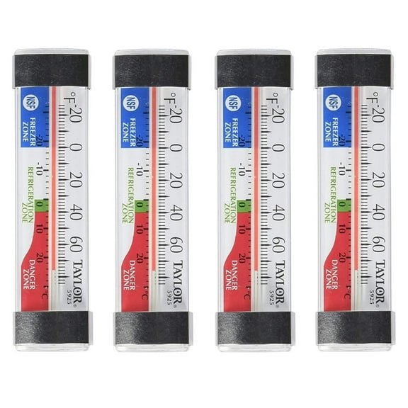 Taylor Precision Products 5925N Classic Design Freezer/Refrigerator Utility Thermometer, 4 PACK4
