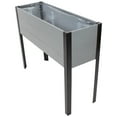 thumbnail image 3 of Sunnydaze 36.75" x 12.75" x 31" Gray Acacia Wood Rectangular Raised Garden Bed with Legs, 3 of 10