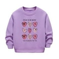 thumbnail image 2 of Viluyesy Girls Fleece Tops, Graphic Long Sleeve Crewneck Fashion Pullover Sweatshirt Purple 9T, 2 of 5