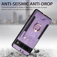 thumbnail image 6 of Jiahe Cover for Google Pixel 6 Pro, Luxury Wallet Case with Credit Card Slots,Flip Leather with Wrist Strap Shockproof Magnetic Ring Stand with RFEID Blocking Case Cover, Purple, 6 of 10