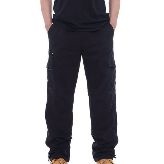 Yanghang Mens Work Pants Work Pants Men's Casual Pants Loose Oversized Sports Pants Straight Leg Pants Outdoor Straight Leg Pants