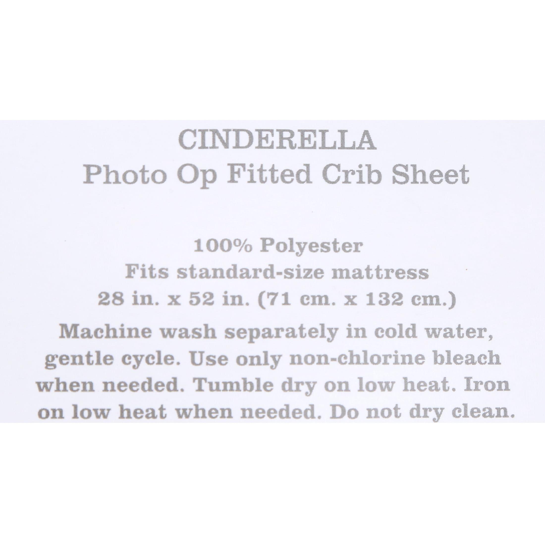 Disney Princess Cinderella - Light Blue and White Photo Op Fitted Crib Sheet