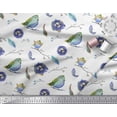 thumbnail image 2 of Soimoi Polyester Crepe Fabric Nest,Feather & Artistic Bird Print Fabric by The Yard 42 Inch Wide, 2 of 3