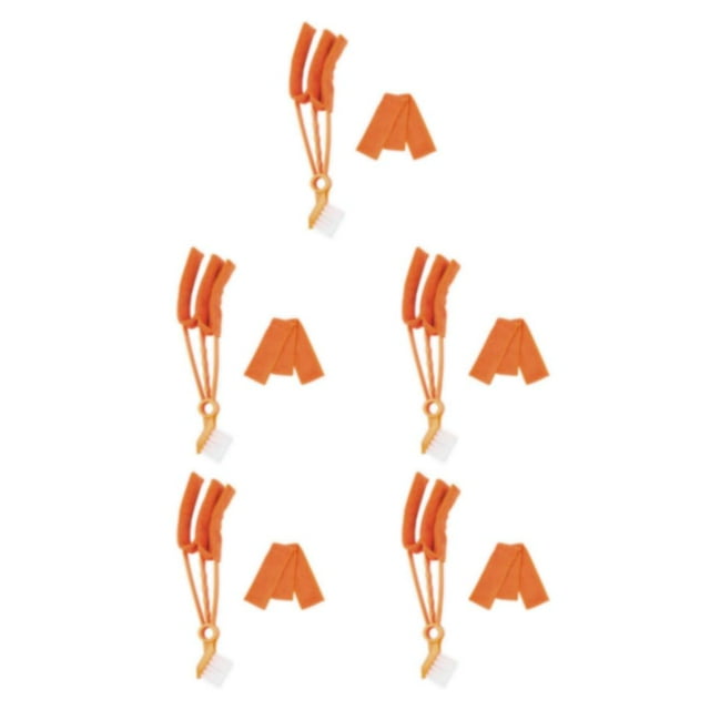 Youkk Wide Application Window And Blinds Duster Impact-resistant Scratch-proof Orange + Cloth 5Set