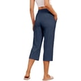 thumbnail image 3 of VV AVEORS Tear Away Capris Sweatpants For Women Breakaway Wide Leg Knee Ankle Replacement Adaptive Pant Navy XL, 3 of 8