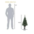thumbnail image 3 of Set of 2 4Ft Pre-Lit LED Artificial Pine Christmas Tree with Urn Pot, 3 of 8