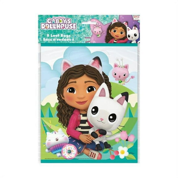 Gabbys Dollhouse Party Loot Bags Dollhouse Accessories (8 Pack)