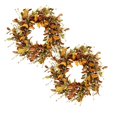thumbnail image 1 of Leojiow 2Pcs Sunflower Wreath For Front Door Autumn Fall Floral Arrangement With 55Cm, 1 of 6