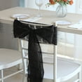thumbnail image 5 of BalsaCircle 5 Black Polyester Metallic Fringe Chair Sashes Wedding Party Events Reception Home Decorations Supplies, 5 of 8
