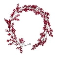 thumbnail image 1 of ¡Liquidación! Guirnalda navideña Lssam de pino, guirnalda de pino invernal de 1,8 m, guirnalda navideña de frutos rojos artificiales, ideal para decorar interiores y exteriores, chimeneas y hogares., 1 of 8