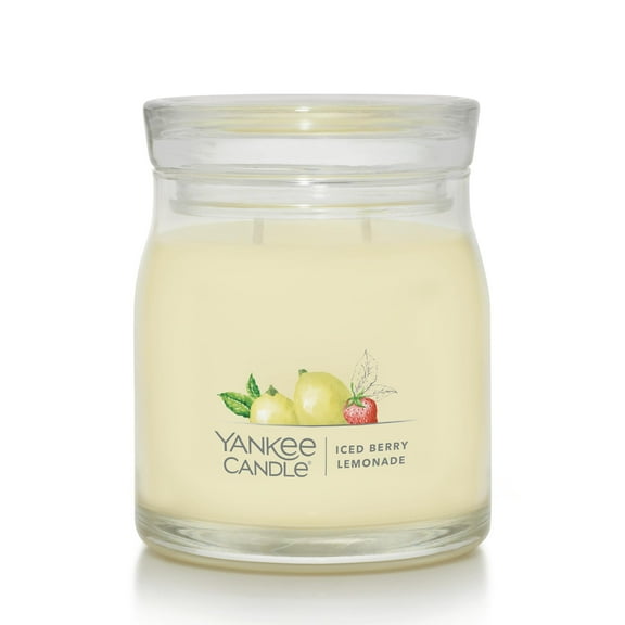 Yankee Candle Signature Medium 2-Wick Candle, Iced Berry Lemonade, 13 oz