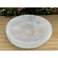 thumbnail image 3 of 8" Selenite Round Bowl, Jumbo Gemstone Carved Selenite Crystal Charging Bowl, Huge Selenite Crystals Bowl For Smudging and Reiki, 3 of 8
