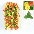 thumbnail image 6 of SIYTUAU Simulated Rose Artificial Flower Conditioning Duct Blocking Living Room Ceiling Decoration Plastic Wrapping Plants Fake Flowers Vines Artificial Flowers F, 6 of 6