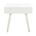 thumbnail image 3 of SAFAVIEH Levinson 1-Drawer Rustic Gold Cap End Table, White, 3 of 11