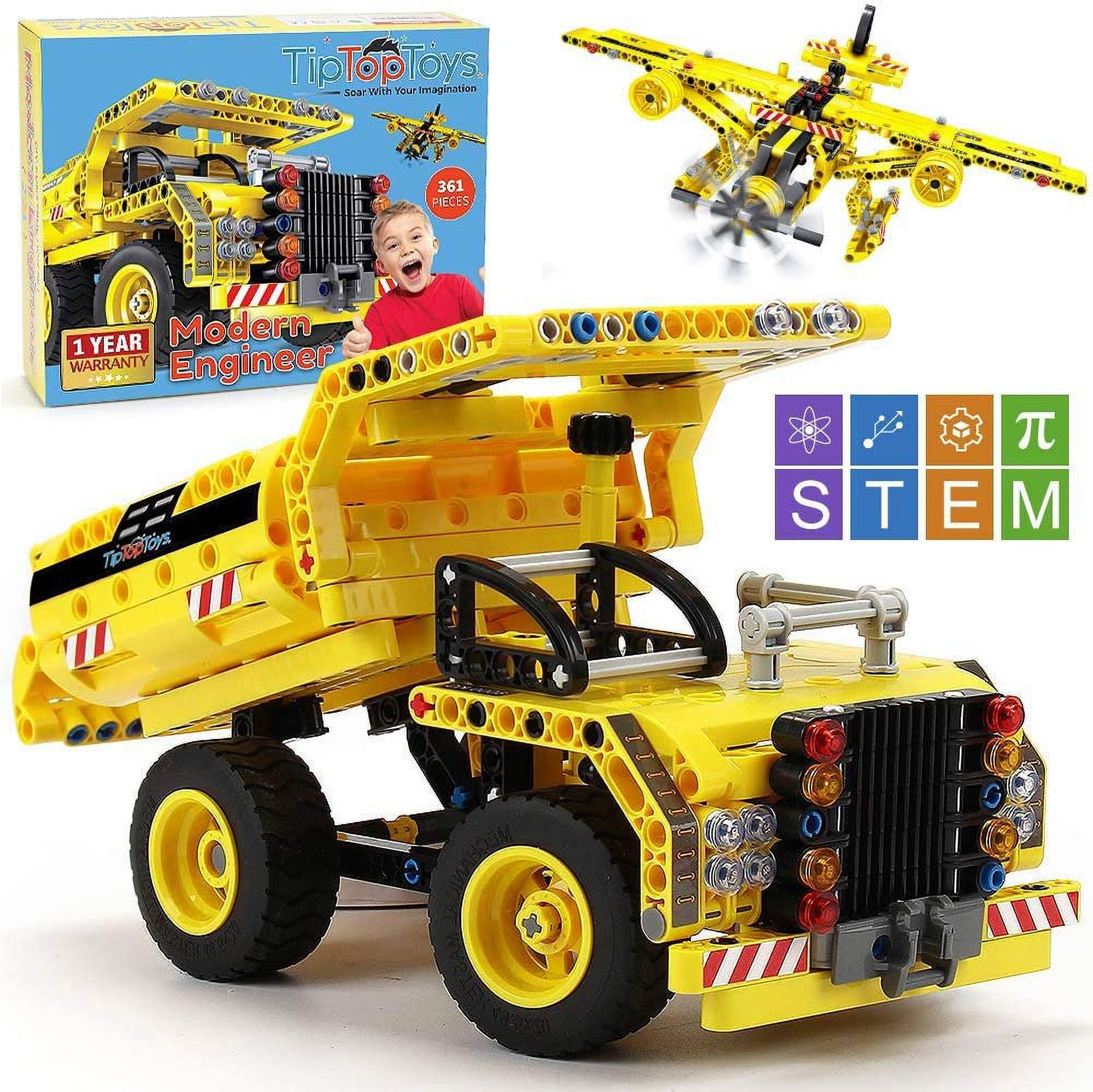 Jyusmile STEM Toy Building Toy for Age 6, 7, 8, 9, 10, 11, 12 Years Old Kids  Boys Girls - 2-in-1 Truck Airplane Take Apart Toy, 361 Pcs DIY Building  Blocks Kits, Engineering Construction Toy - Yahoo Shopping