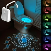 Toilet Night Light, 16 Colors Changing Toilet Light Motion Sensor with Star Light, 1PC Rechargable LED Toilet Bowl Light for Bathroom, Funny Gifts for Dad Teen Boys Girls Men Women (RGB-1pc)