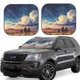 thumbnail image 1 of Fotbe Western Desert Cloud Cowboy Juego de 2 Piezas de Parasoles para Parabrisas | Bloqueador Solar para Auto | Accesorios Plegables para Protección Solar Interior-Large, 1 of 6