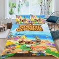 thumbnail image 2 of Animal Crossing Conjunto de sábanas temático, trío de piezas, cómodo y amigable con la piel, diseño único, regalo de decoración para el hogar para familiares, amigos y fans,173cm *218cm, 2 of 6