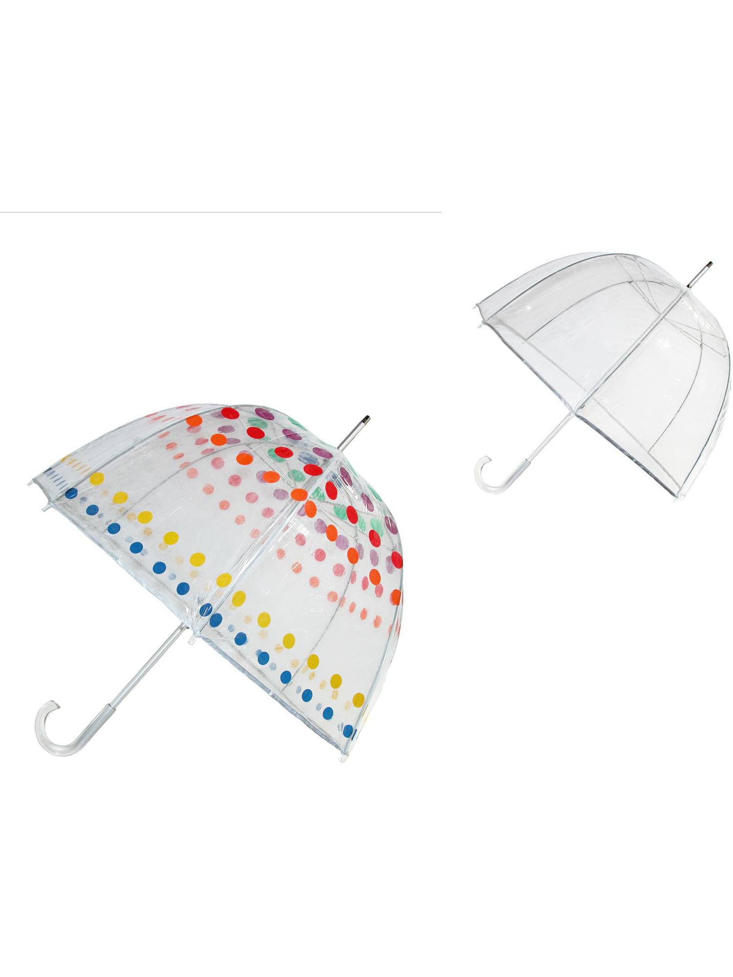 totes - Classic Clear Dome Bubble Umbrella (Pack of 2), Size: one size