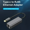 thumbnail image 1 of USB Ethernet Adapter  Plug and Play TPE USB-C to RJ45 Gigabit Lan Converter Cable for Notebook, 1 of 8