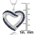 thumbnail image 3 of 0.50ct TDW Blue & White Diamond Open Heart Necklace, 3 of 3