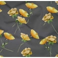 thumbnail image 4 of oneOone Cotton Poplin Twill Gray Fabric Flower & Leaves Watercolor Dress Material Fabric Print Fabric By The Yard 56 Inche Wide, 4 of 4