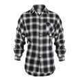 thumbnail image 6 of Men's Button Down Regular Fit Long Sleeve Plaid Casual Shirts 2XL-5XL,Red/Black, 6 of 9