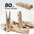 thumbnail image 7 of 100X Clothes Pins Heavy Duty Outdoor with Spring, Wooden Clothespins for Crafts and Hanging Clothes, 7 of 7